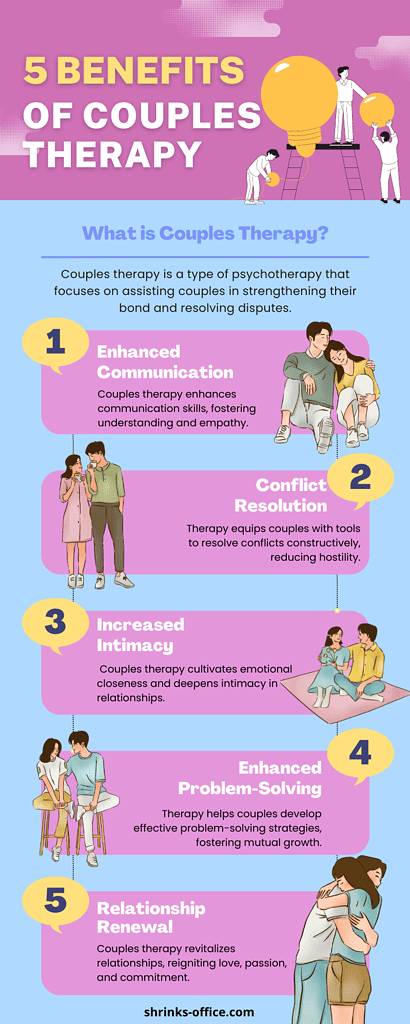 5 benefits of couples therapy infographic