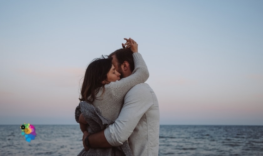 Couple embracing in a post about How to Tell Someone You Care for Them Deeply